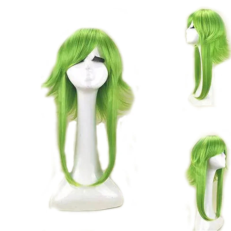 Main HAIRJOY Women VOCALOID GUMI Cosplay Wig Green Heat Resistant Synthetic Hair Medium Length Straight Costume Wigs image