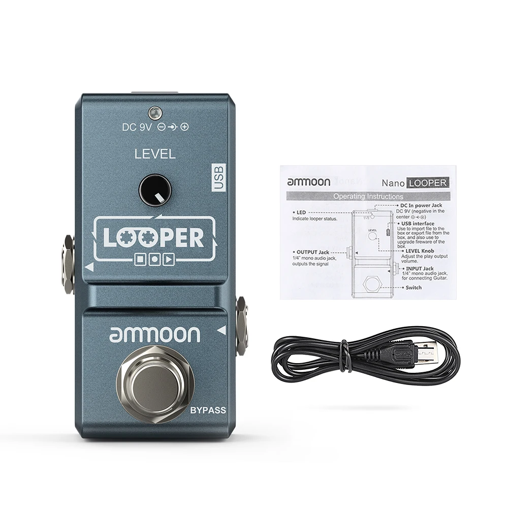 Main ammoon AP-09 Loop Guitar Pedal Looper Electric Guitar Effect Pedal True Bypass Unlimited Overdubs 10 Minutes Recording image