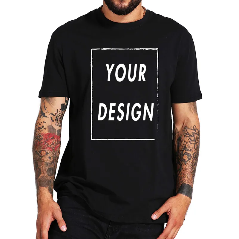 Maymavarty EU Size 100% Cotton Custom T Shirt Make Your Design Logo Text Men Women Print Original Design Gifts Tshirt