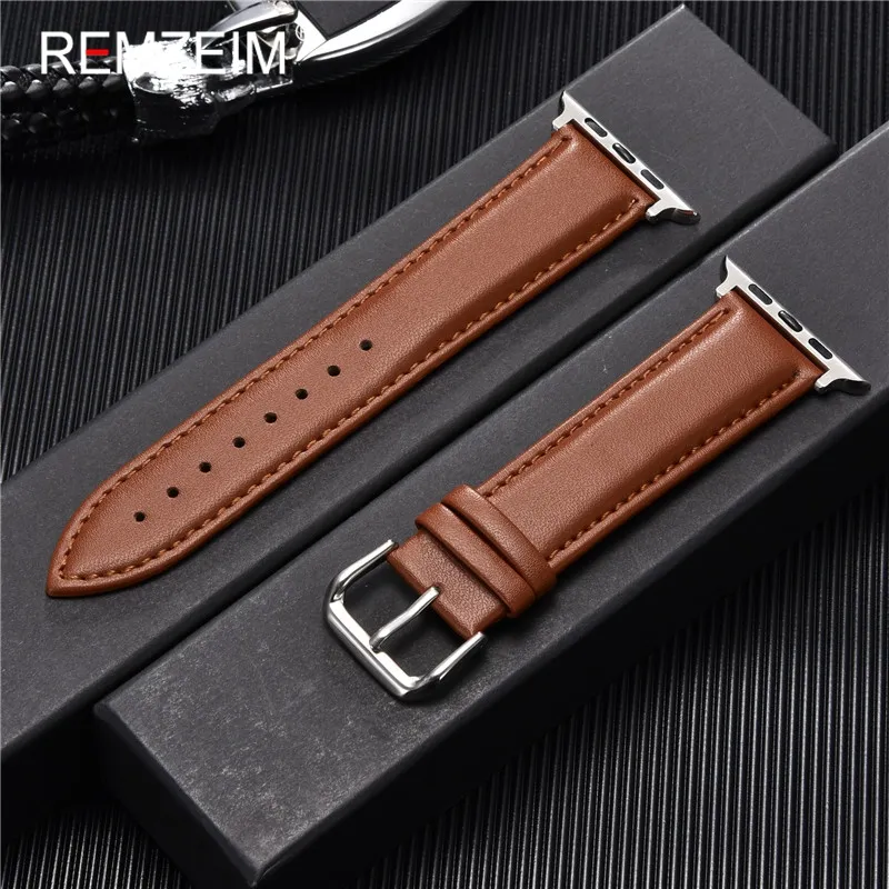 Genuine Leather Watchband 38mm 40mm 41mm for iwatch 8 7 6 5 4 3 SE Replace Wrist Strap 42mm 44mm 45mm for Apple Watch Ultra